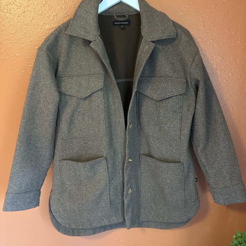 Banana Republic Taupe Shirt Jacket